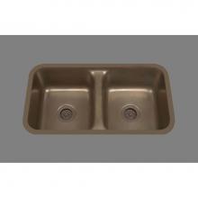Alno Z1832P.ZP - Zena, Double Basin Kitchen Sink, Plain, Undermount and Drop In
