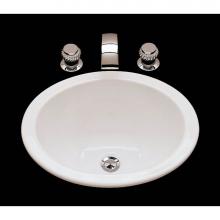 Alno P1512.D2.WH - Suzanne, Double Glazed Oval Lavatory With Plain Bowl, Overflow, Drop In