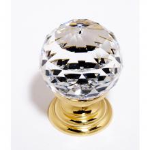 Alno C210-CLR/PB - 1 1/4'' Crystal Knob