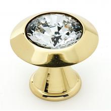 Alno C214-CLR/PB - 1 1/4'' Crystal Knob