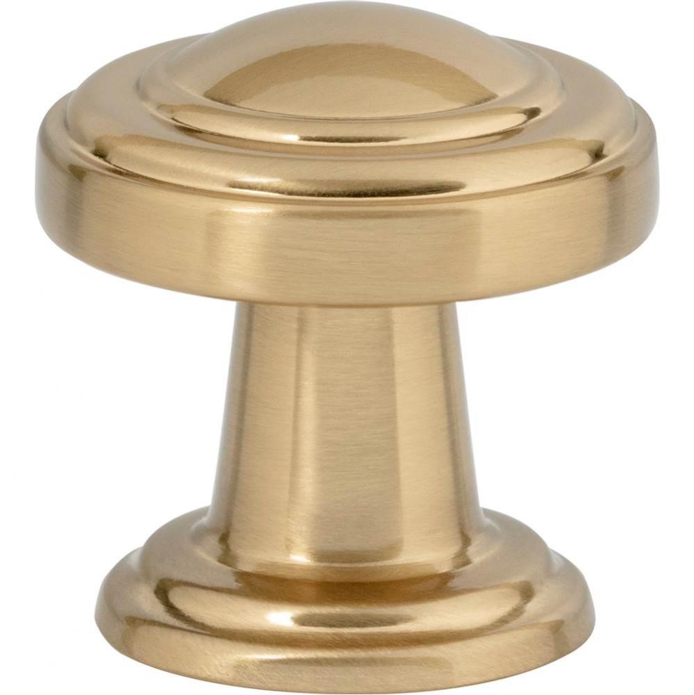 Bronte Knob 1 1/8 Inch Warm Brass