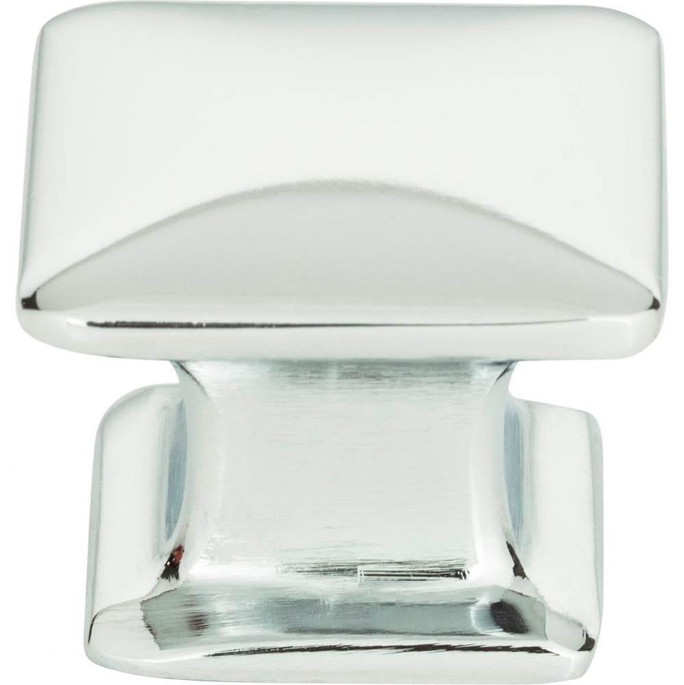 Alcott Square Knob 1 1/4 Inch Polished Chrome