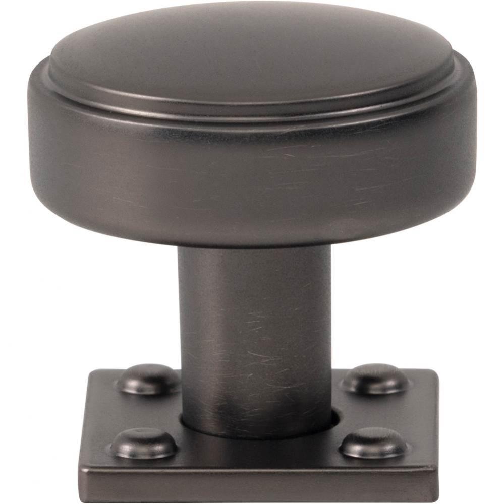Benning Knob With Backplate 1 1/4 Inch (1 Inch Backplate) Slate