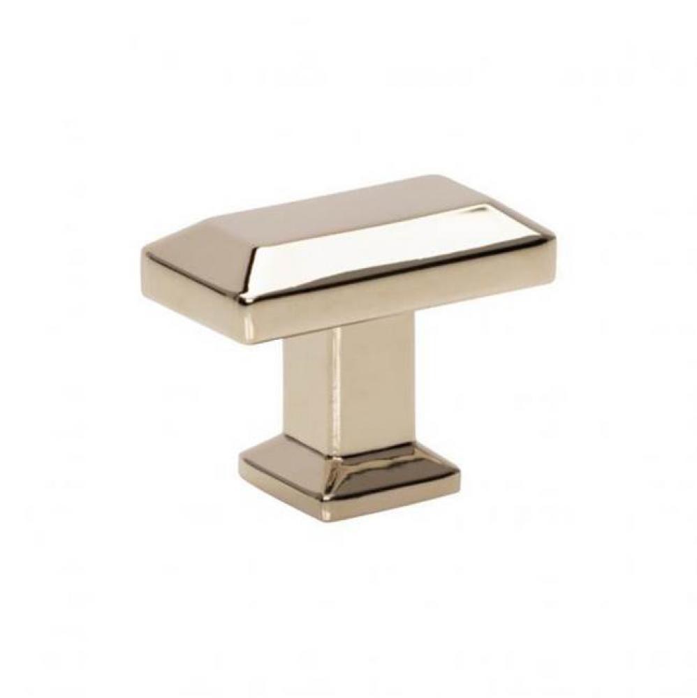 Sweetbriar Lane Rectangle Knob 1 3/8 Inch Polished Nickel