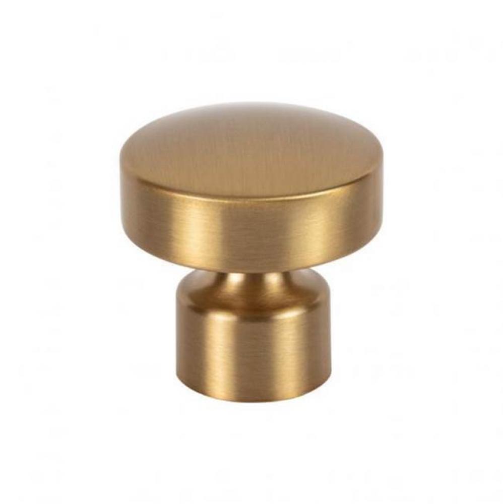 Lennox Knob 1 1/4 Inch Warm Brass