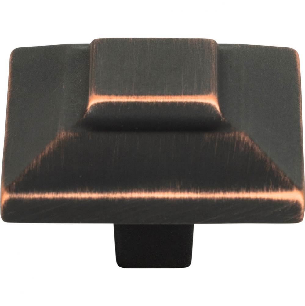 Trocadero Large Square Knob 1 1/2 Inch Venetian Bronze