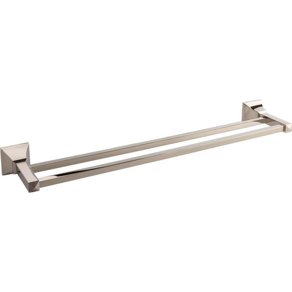 Gratitude Bath Towel Bar 24 Inch Double Polished Nickel