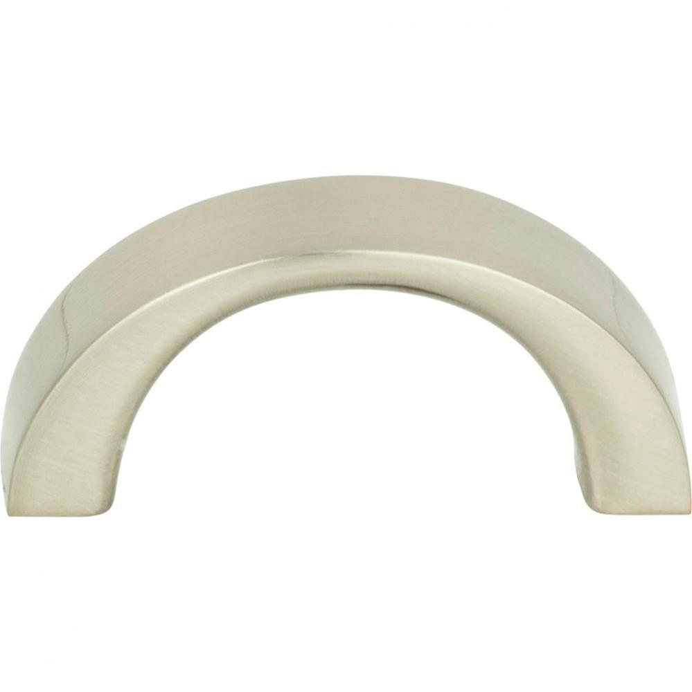 Tableau Curved Pull 1 7/16 Inch (c-c) Brushed Nickel