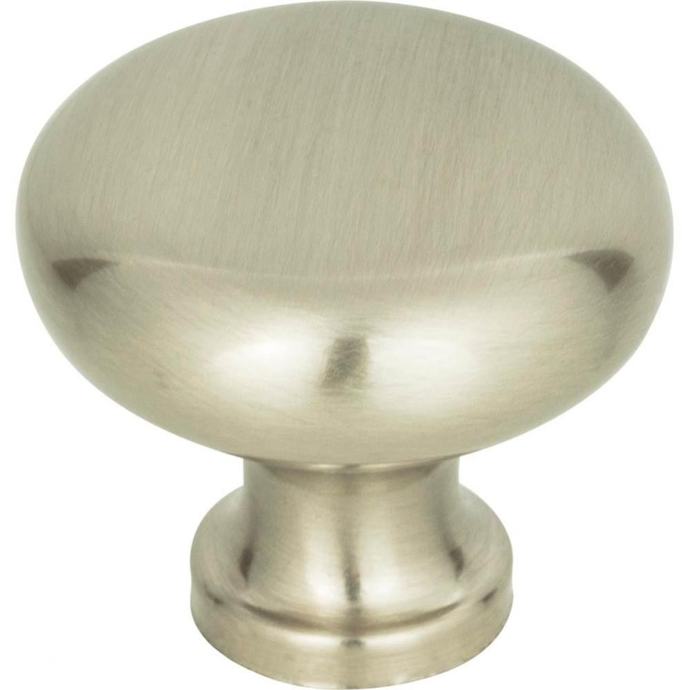 Round Knob 1 1/4 Inch Brushed Nickel