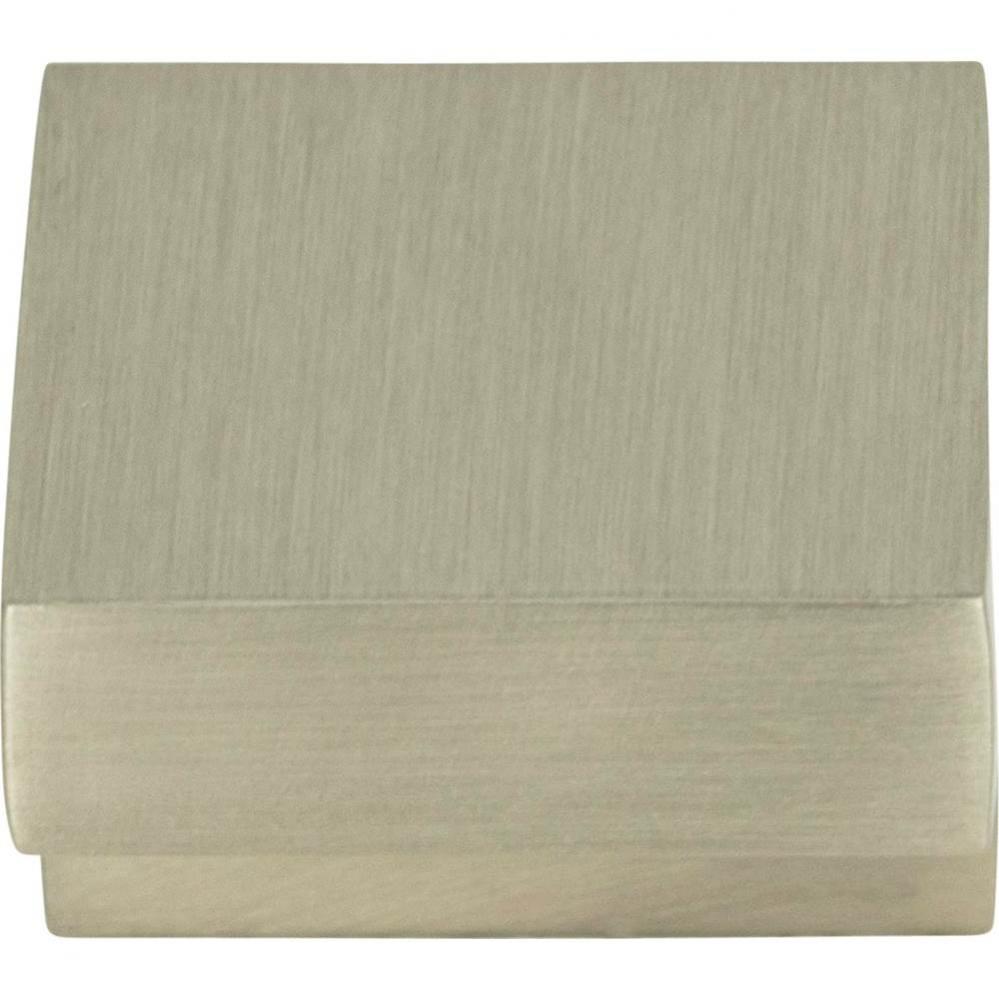 Small Square Knob 5/8 Inch (c-c) Brushed Nickel