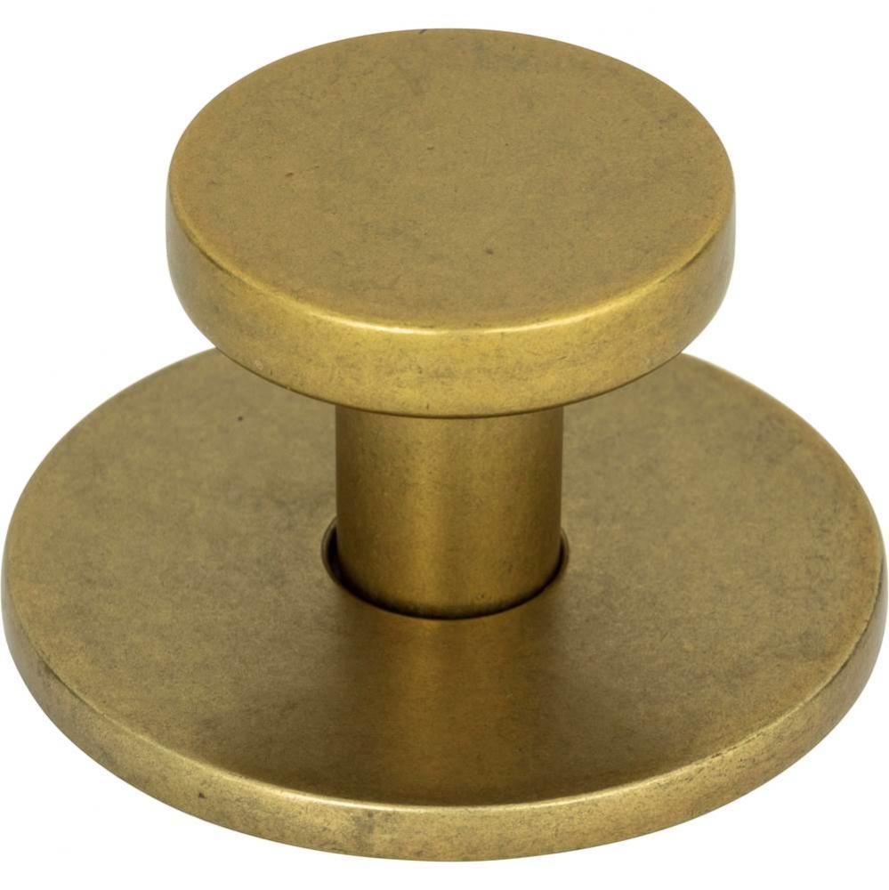 Dot Knob 1 1/4 Inch Vintage Brass