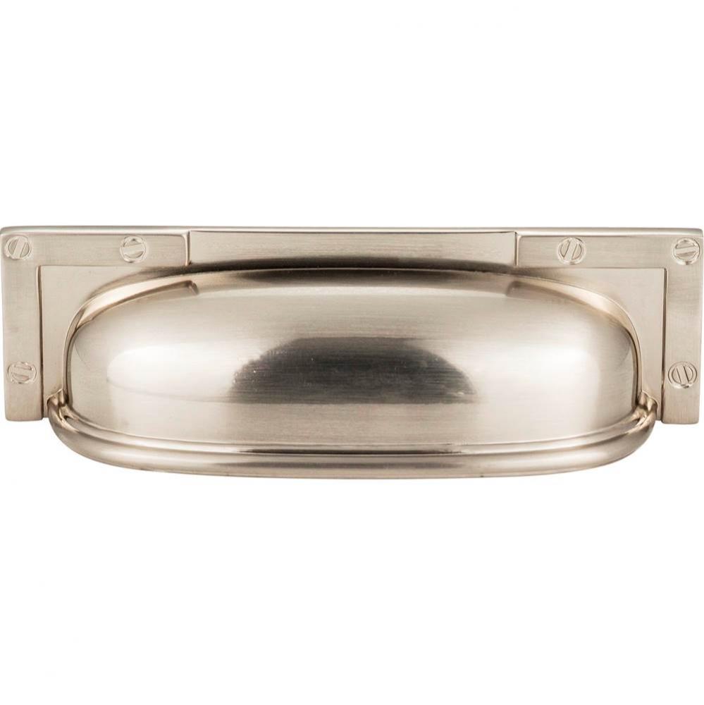 Campaign L-Bracket Cup Pull 3 3/4 Inch (c-c) Brushed Nickel