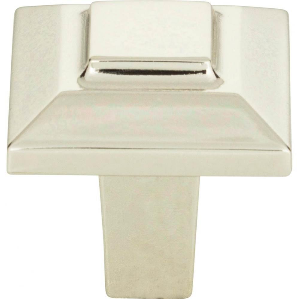 Trocadero Small Square Knob 1 Inch Polished Nickel