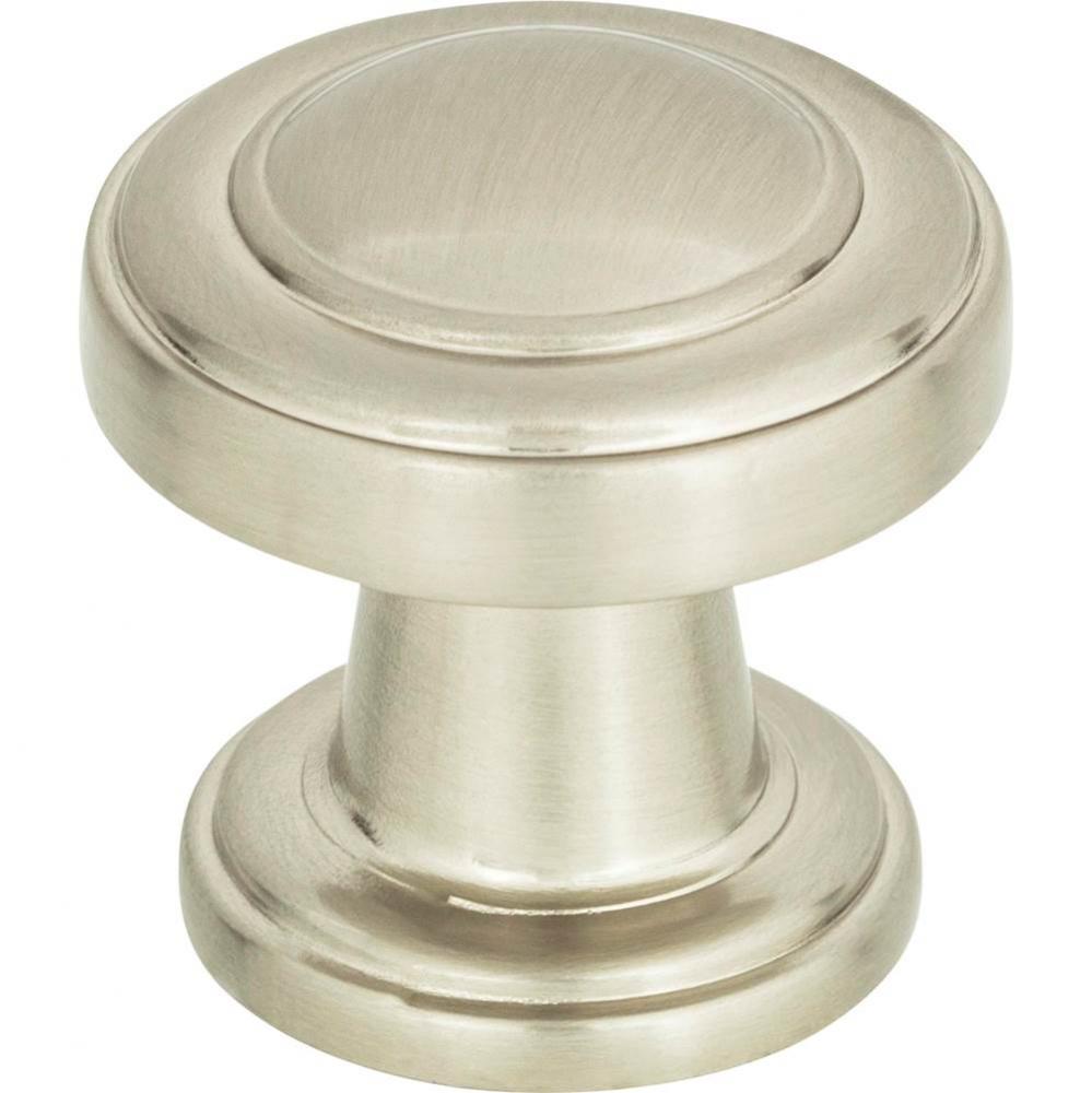 Bronte Knob 1 1/8 Inch Brushed Nickel