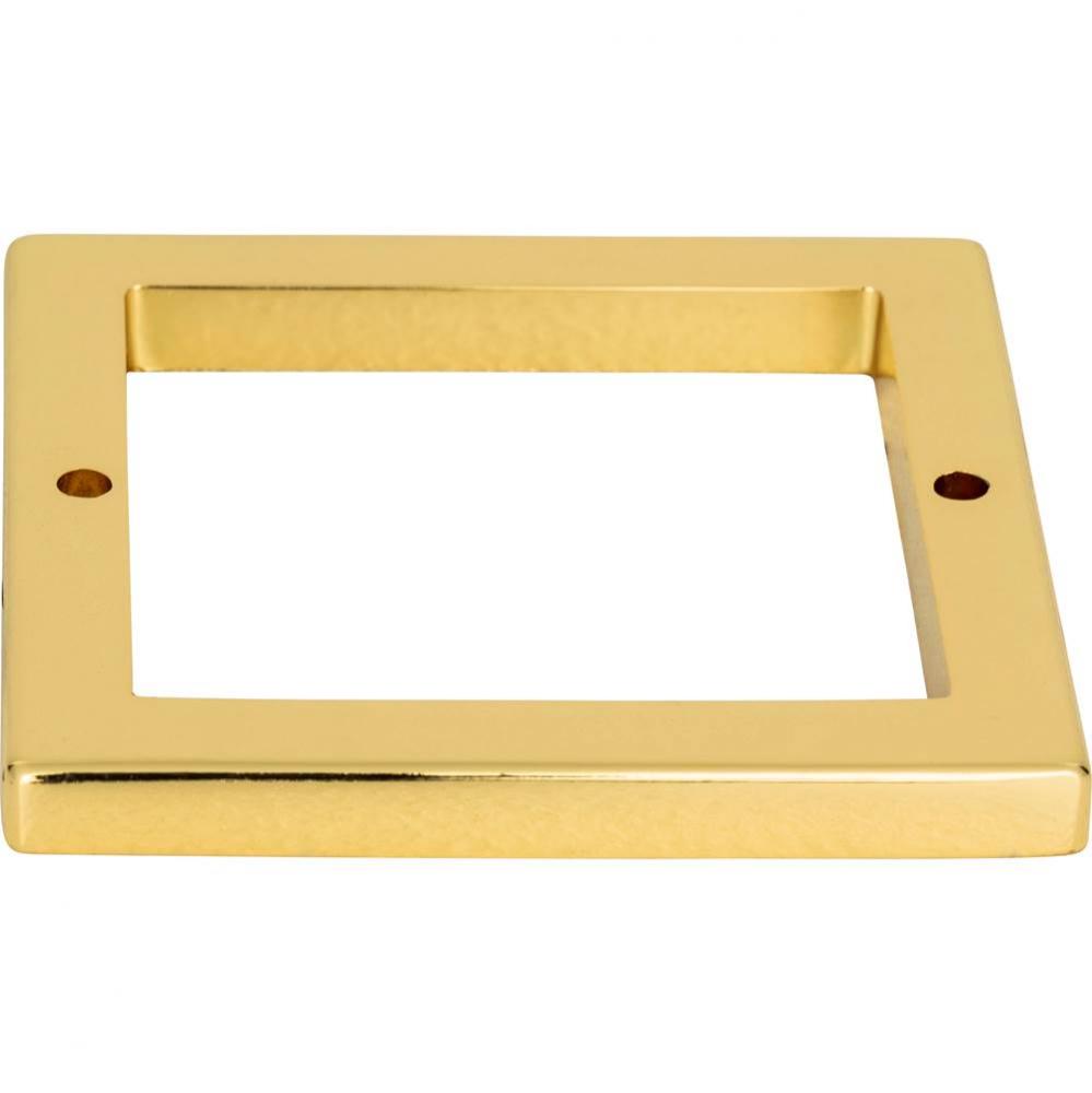 Tableau Square Base 2 1/2 Inch French Gold