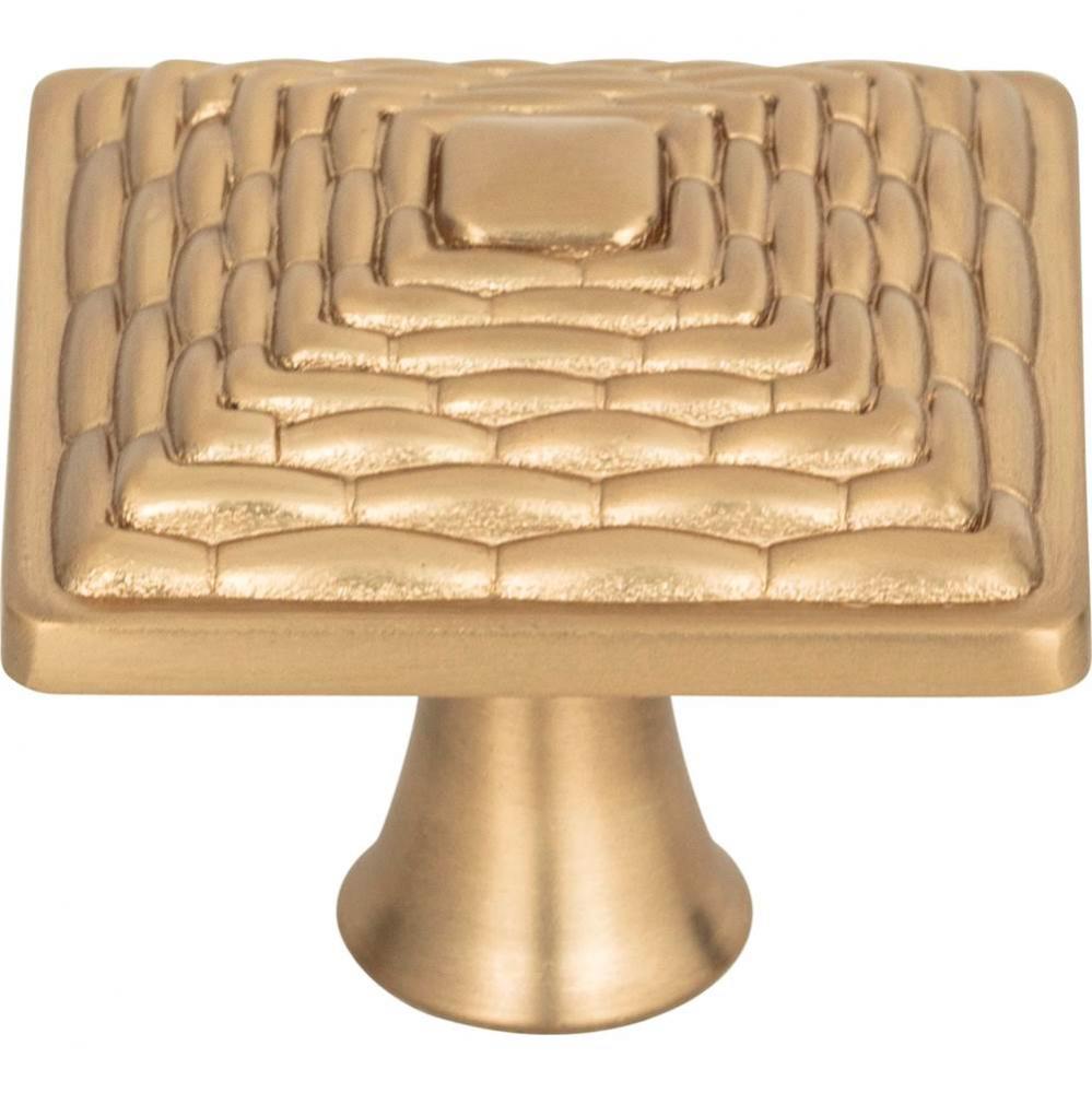 Mandalay Square Knob 1 1/4 Inch Champagne