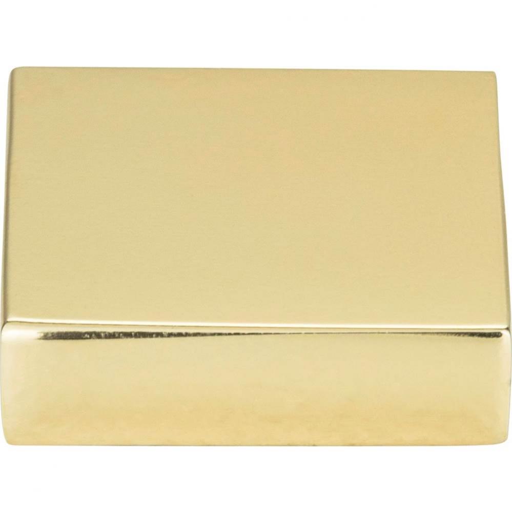Thin Square Knob 1 1/4 Inch French Gold