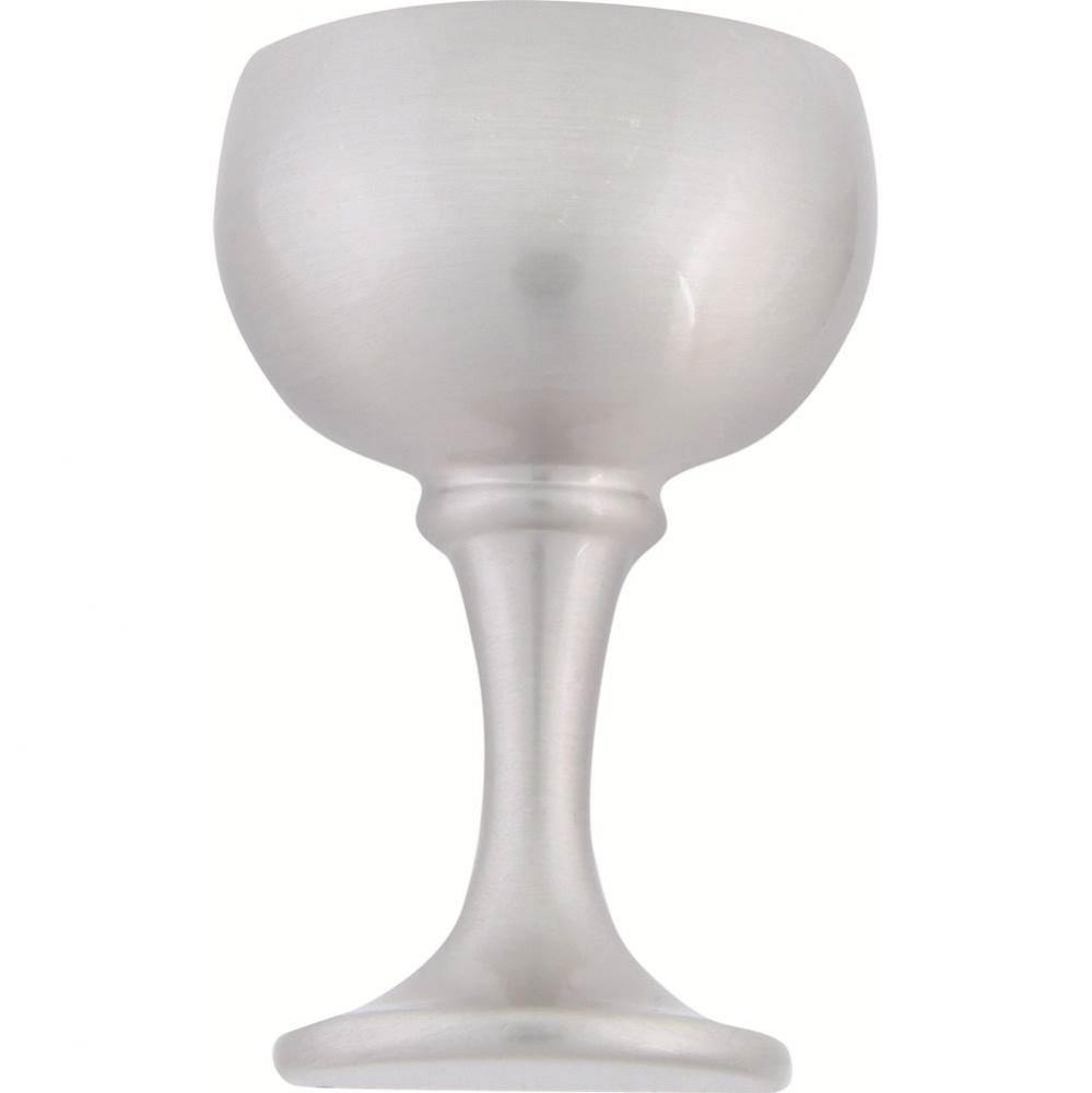 Wine Glass Knob 2 Inch Brushed Nickel