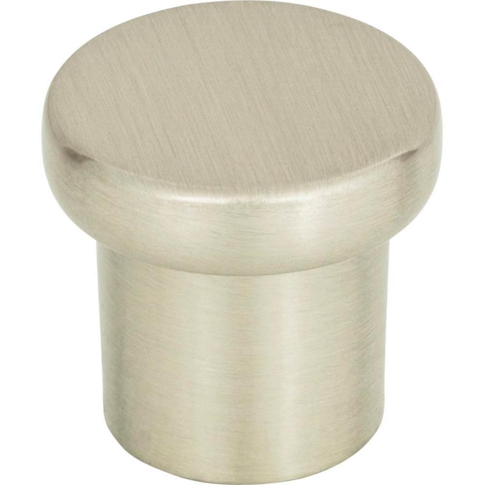 Chunky Round Knob Small 1 Inch Brushed Nickel