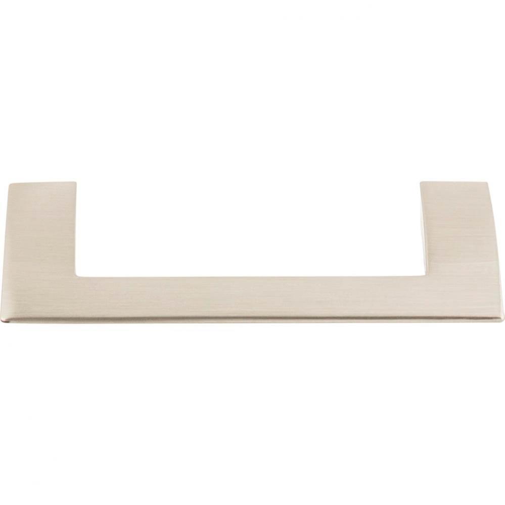 Angled Drop Pull 3 3/4 Inch (c-c) Brushed Nickel