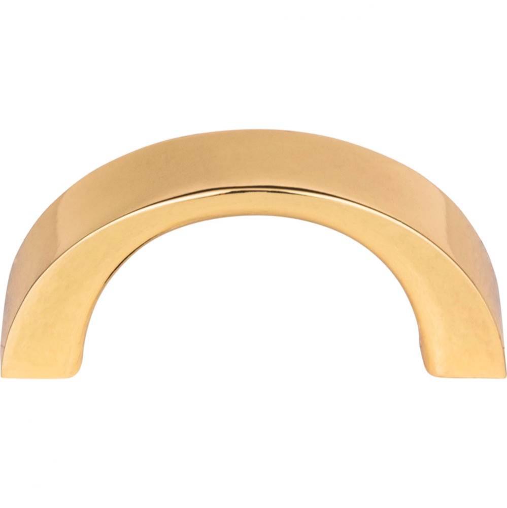 Tableau Curved Pull 1 7/16 Inch (c-c) French Gold