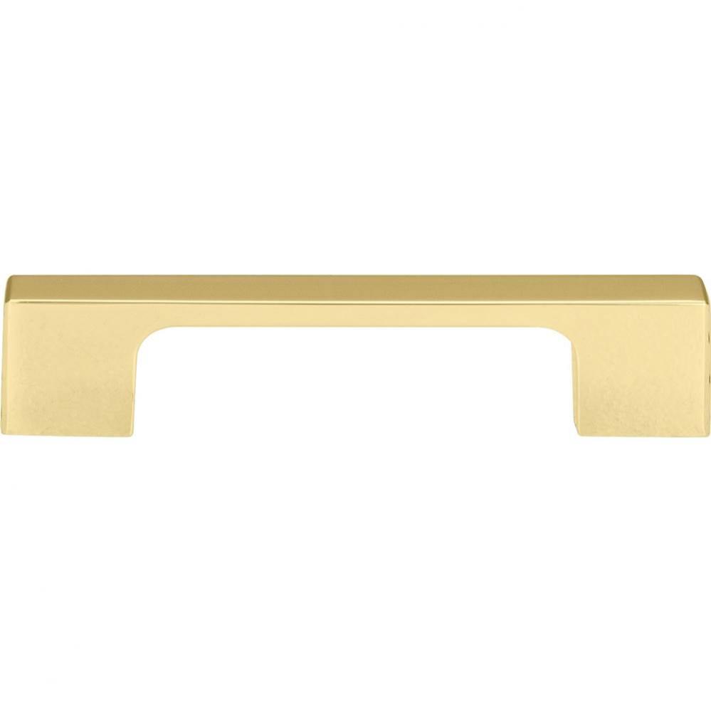 Thin Square Pull 3 3/4 Inch (c-c) French Gold