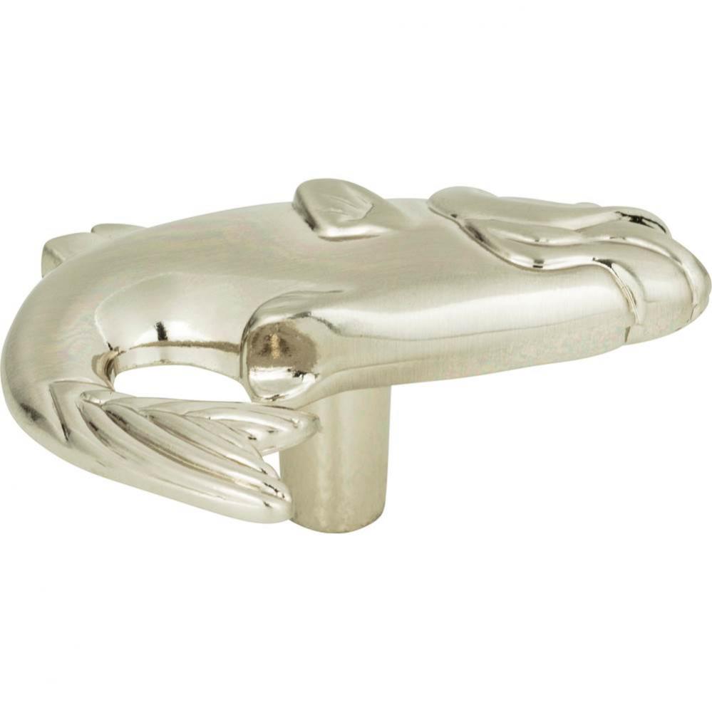 Fish Knob 2 1/4 Inch Brushed Nickel