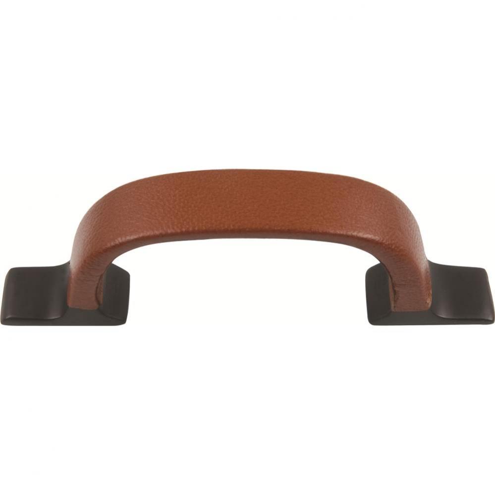 Hamptons Saddle Leather Pull 3 Inch (c-c) Aged Bronze