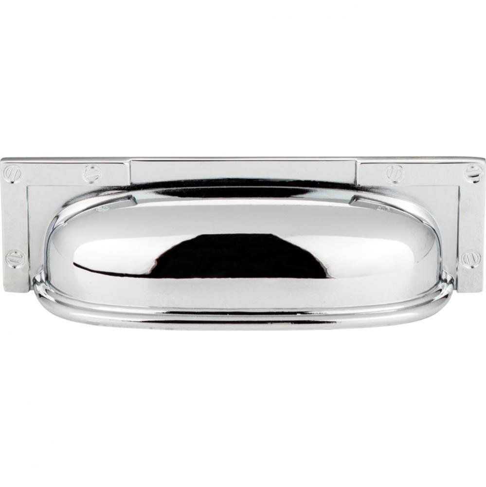 Campaign L-Bracket Cup Pull 3 3/4 Inch (c-c) Polished Chrome