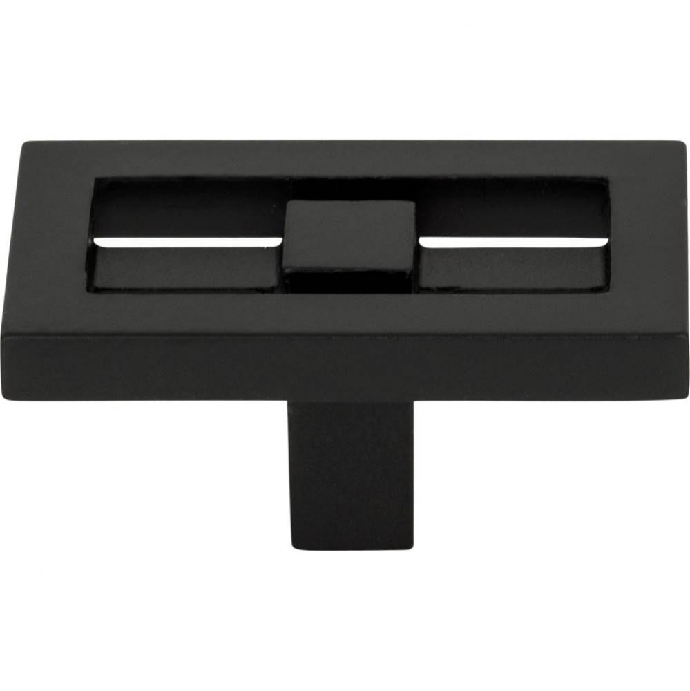 Nobu Rectangle Knob 1 3/4 Inch Matte Black