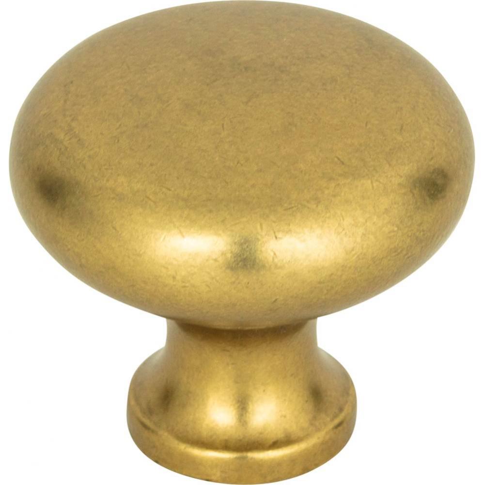 Round Knob 1 1/4 Inch Vintage Brass