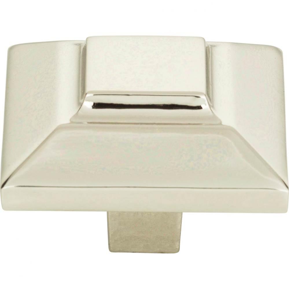 Trocadero Large Square Knob 1 1/2 Inch Polished Nickel