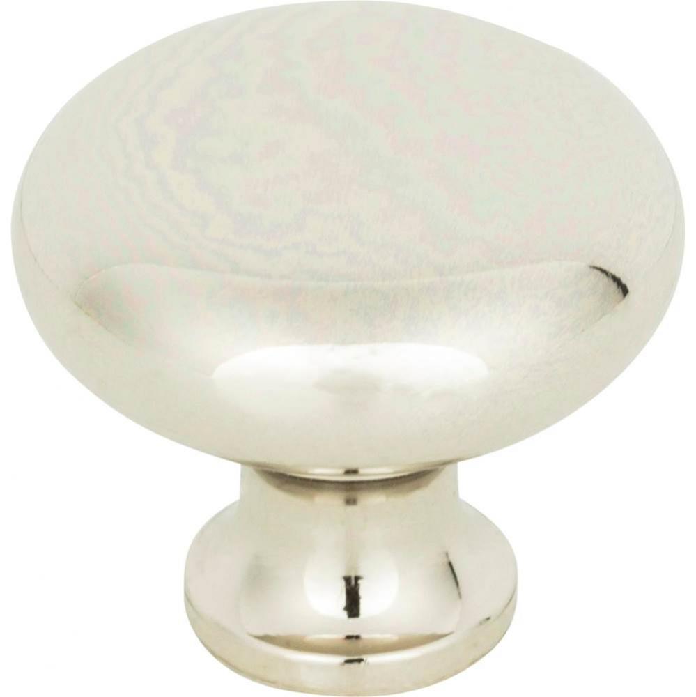 Round Knob 1 1/4 Inch Polished Nickel