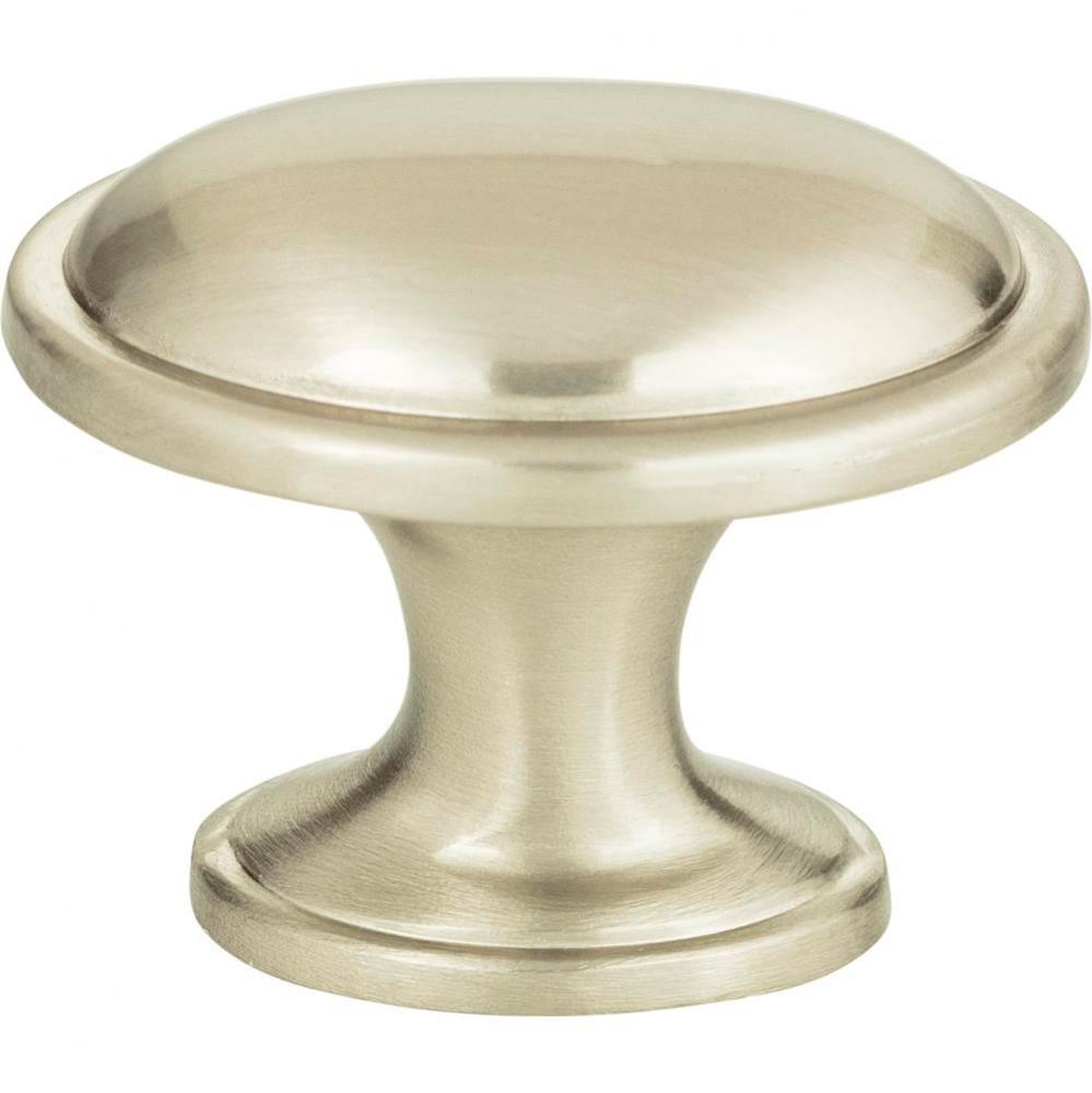 Austen Oval Knob 1 5/16 Inch Brushed Nickel