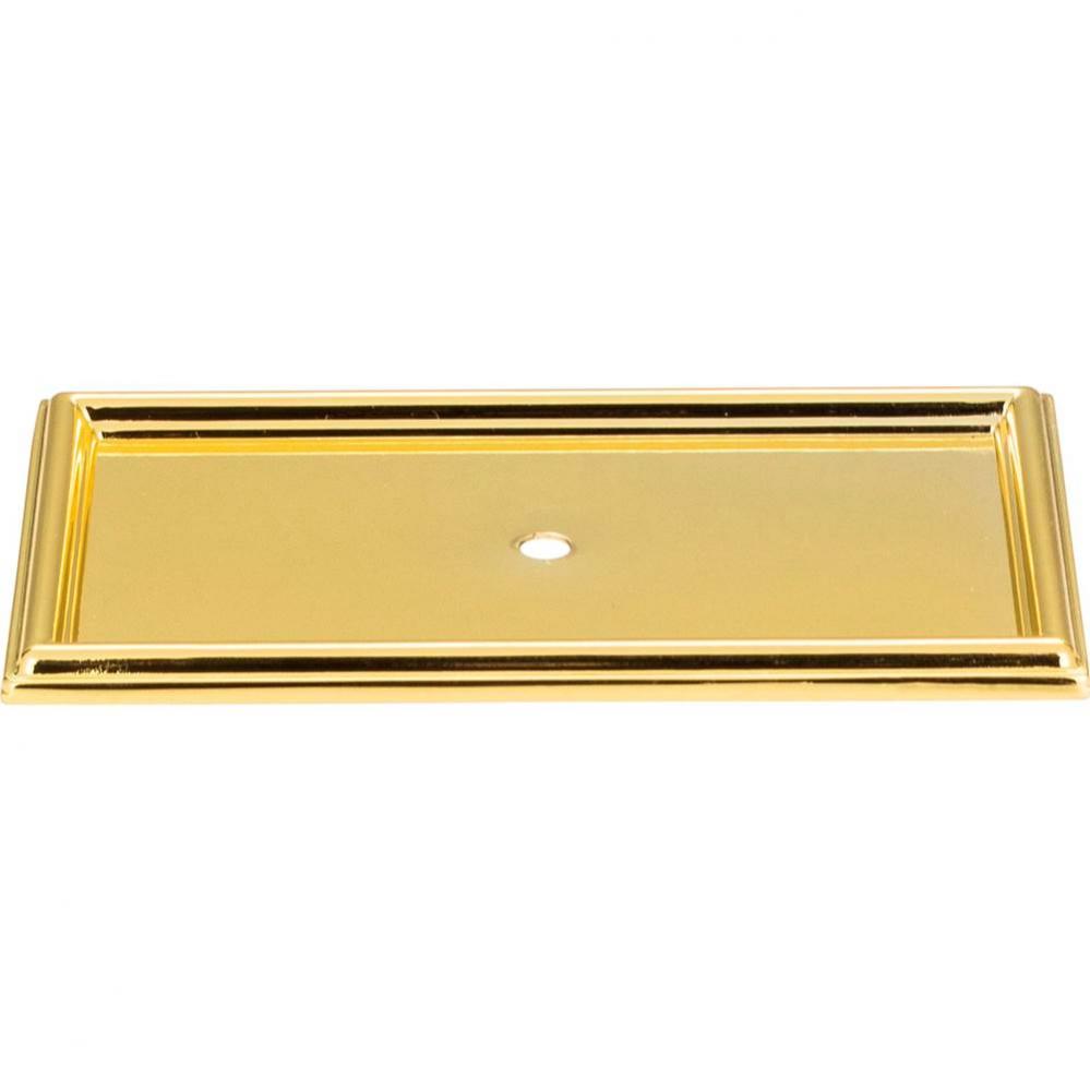 Campaign Rope Backplate 3 11/16 Inch Polished Brass