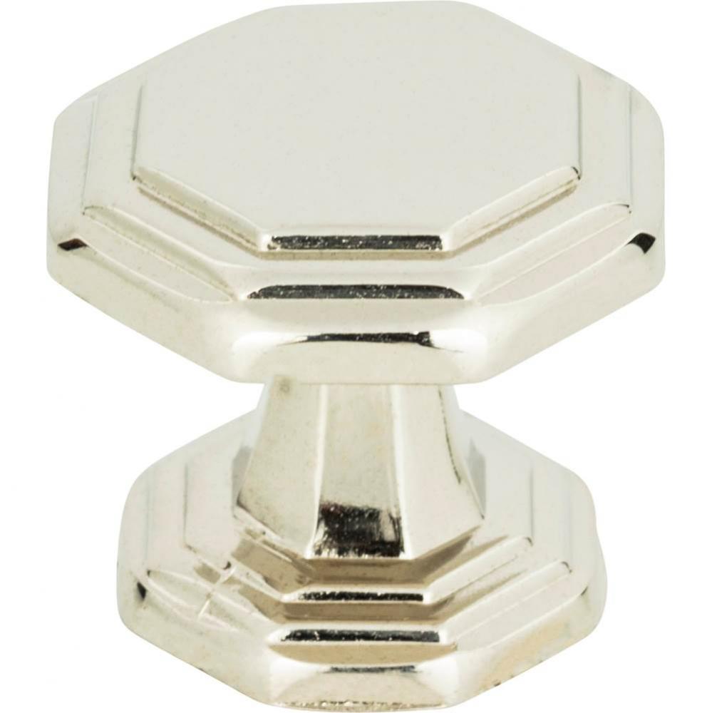 Dickinson Octagon Knob 1 1/4 Inch Polished Nickel