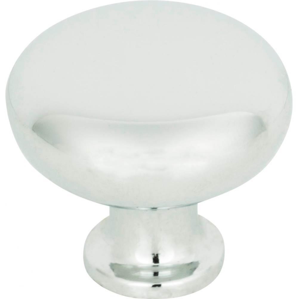 Round Knob 1 1/4 Inch Polished Chrome