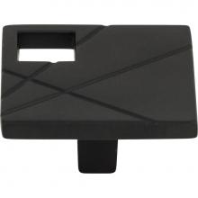 Atlas 251L-BL - Modernist Left Square Knob 1 1/2 Inch Matte Black