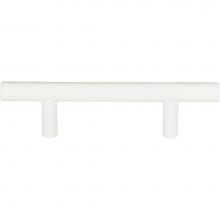 Atlas A837-WG - Skinny Linea Pull 3 Inch (c-c) High White Gloss