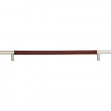 Atlas 282-OW-SS - Zanzibar Brown Leather Pull 11 5/16 Inch (c-c) Stainless Steel