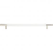 Atlas 282-WT-CH - Zanzibar White Leather Pull 11 5/16 Inch (c-c) Polished Chrome