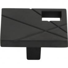 Atlas 251R-BL - Modernist Right Square Knob 1 1/2 Inch Matte Black