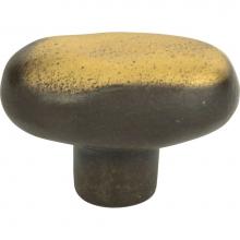 Atlas 332-ABZ - Distressed Oval Knob 1 11/16 Inch Antique Bronze