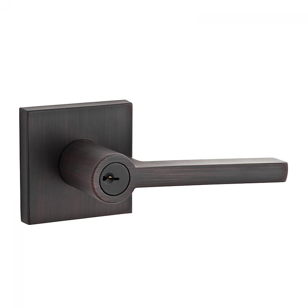 KEYED ENTRY SQU LEVER W/ SQU ROSE