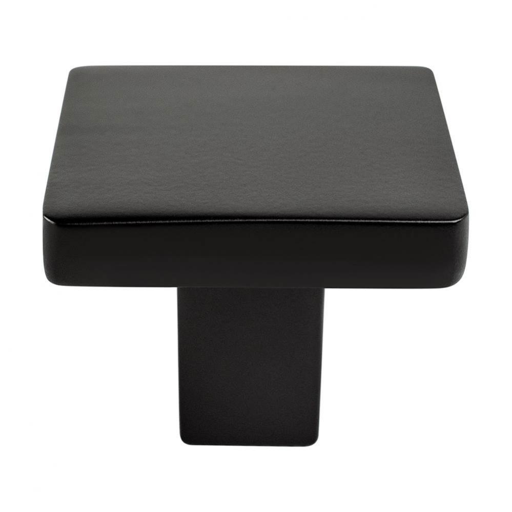 Contemporary Advantage One Matte Black Square Knob