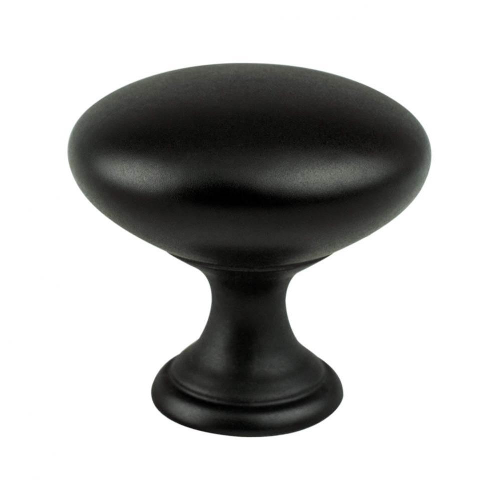 Traditional Advantage One Matte Black Round Knob