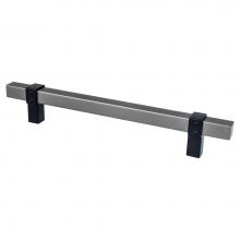 Berenson 5129-4SLT55-P - Rivet Rebel 160mm CC Slate Bar and Matte Black Posts Pull