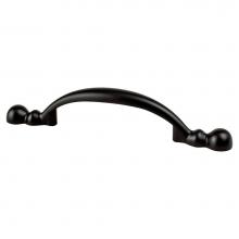 Berenson 9134-1055-P - Traditional Advantage Four 3 inch CC Matte Black Rounded End Pull