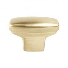 Berenson 9184-10CZ-P - Transitional Advantage One Champagne Rounded Rectangle Knob  -This knob has a tooth on the bottom.