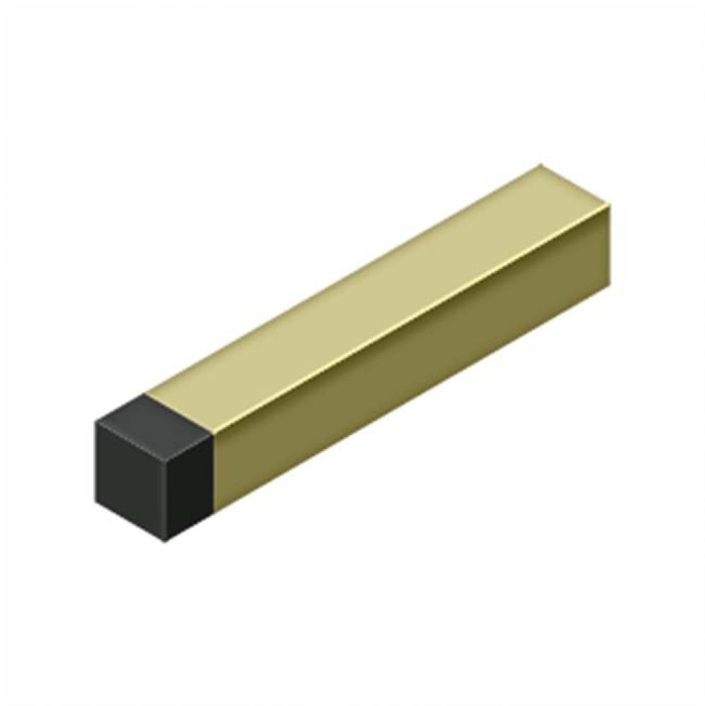 4&apos;&apos; Modern Square Baseboard Bumper, Solid Brass